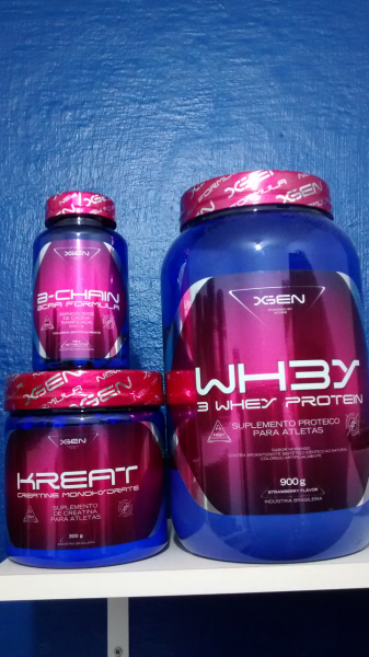 KIT PROTEINA 3 W + BCAA 120 CAPS DE 1GR + CREATINE 300 Gr.